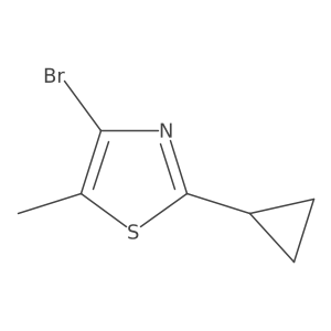 4-Bromo-2-cyclopropyl-5-methylthiazole结构式
