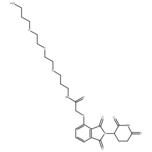 N-(3-(2-(2-(3-Aminopropoxy)ethoxy)ethoxy)propyl)-2-((2-(2,6-dioxopiperidin-3-yl)-1,3-dioxoisoindolin-4-yl)oxy)acetamide Structure