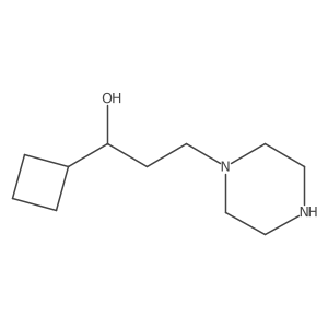 1-Cyclobutyl-3-piperazin-1-ylpropan-1-ol Structure