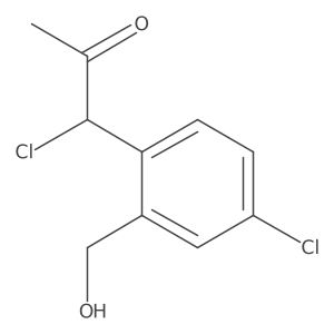 1-Chloro-1-(4-chloro-2-(hydroxymethyl)phenyl)propan-2-one结构式