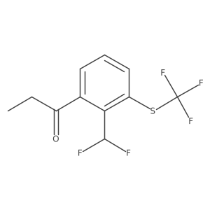 1-(2-(Difluoromethyl)-3-(trifluoromethylthio)phenyl)propan-1-one结构式