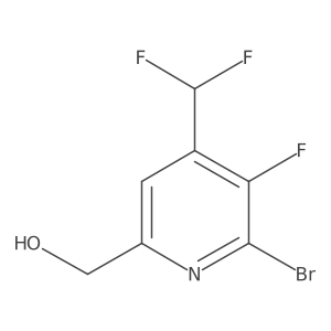 (6-Bromo-4-(difluoromethyl)-5-fluoropyridin-2-yl)methanol结构式