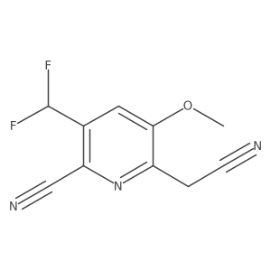 6-(Cyanomethyl)-3-(difluoromethyl)-5-methoxypicolinonitrile结构式