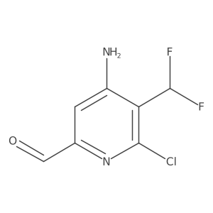 4-Amino-6-chloro-5-(difluoromethyl)picolinaldehyde Structure