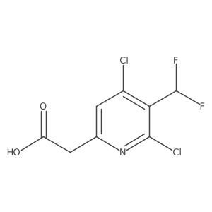 2-(4,6-Dichloro-5-(difluoromethyl)pyridin-2-yl)acetic acid结构式