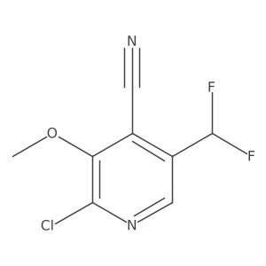 2-Chloro-5-(difluoromethyl)-3-methoxyisonicotinonitrile结构式