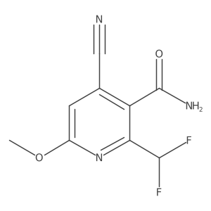 4-Cyano-2-(difluoromethyl)-6-methoxypyridine-3-carboxamide Structure