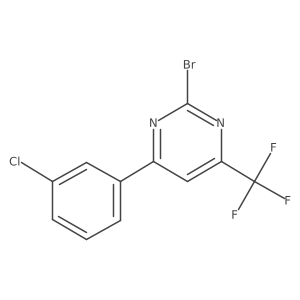 2-Bromo-6-(3-chlorophenyl)-4-(trifluoromethyl)pyrimidine结构式