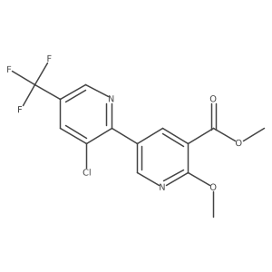 Methyl 3-chloro-6'-methoxy-5-(trifluoromethyl)-[2,3'-bipyridine]-5'-carboxylate结构式
