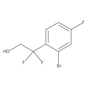 2-(2-Bromo-4-fluorophenyl)-2,2-difluoroethan-1-ol结构式