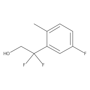 2,2-Difluoro-2-(5-fluoro-2-methylphenyl)ethan-1-ol结构式