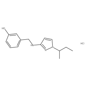 3-{[(1-sec-butyl-1H-pyrazol-3-yl)amino]methyl}phenol结构式