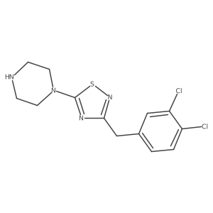 1-{3-[(3,4-Dichlorophenyl)methyl]-1,2,4-thiadiazol-5-yl}piperazine结构式
