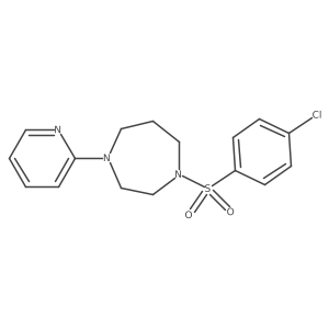 1H-1,4-Diazepine, 1-[(4-chlorophenyl)sulfonyl]hexahydro-4-(2-pyridinyl)- Structure