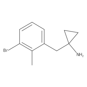 1-[(3-Bromo-2-methylphenyl)methyl]cyclopropan-1-amine结构式