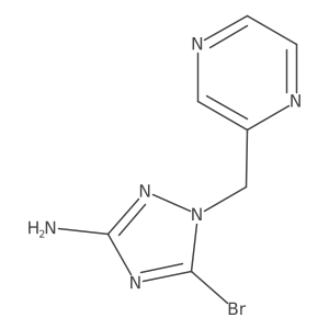 5-bromo-1-[(pyrazin-2-yl)methyl]-1H-1,2,4-triazol-3-amine Structure