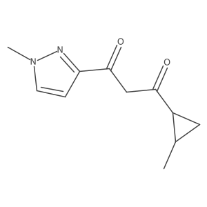 1-(1-methyl-1H-pyrazol-3-yl)-3-(2-methylcyclopropyl)propane-1,3-dione Structure