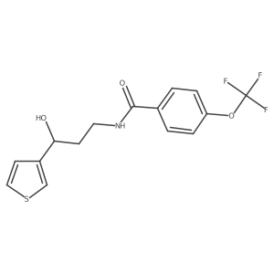 N-(3-hydroxy-3-(thiophen-3-yl)propyl)-4-(trifluoromethoxy)benzamide结构式
