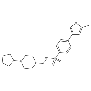 4-(2-methyloxazol-4-yl)-N-((1-(tetrahydrofuran-3-yl)piperidin-4-yl)methyl)benzenesulfonamide Structure