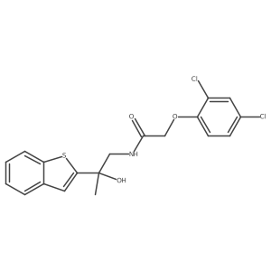 N-(2-(benzo[b]thiophen-2-yl)-2-hydroxypropyl)-2-(2,4-dichlorophenoxy)acetamide Structure