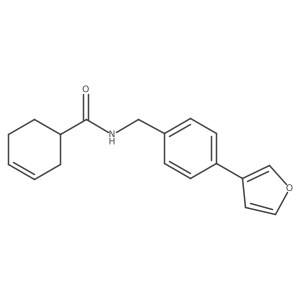 N-{[4-(furan-3-yl)phenyl]methyl}cyclohex-3-ene-1-carboxamide结构式