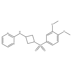 N-(1-((3,4-dimethoxyphenyl)sulfonyl)azetidin-3-yl)pyrimidin-2-amine Structure