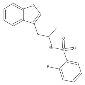 N-(1-(benzo[b]thiophen-3-yl)propan-2-yl)-2-fluorobenzenesulfonamide Structure
