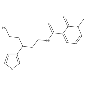 N-(5-hydroxy-3-(thiophen-3-yl)pentyl)-1-methyl-2-oxo-1,2-dihydropyridine-3-carboxamide Structure