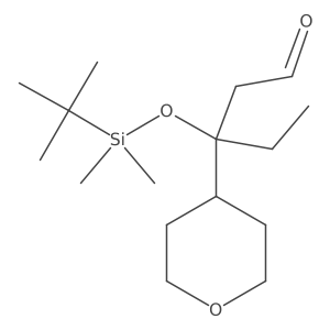 3-[(tert-Butyldimethylsilyl)oxy]-3-(oxan-4-yl)pentanal Structure