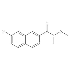 6-Bromo-N-methoxy-N-methylisoquinoline-3-carboxamide结构式