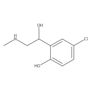 4-Chloro-2-[1-hydroxy-2-(methylamino)ethyl]phenol Structure