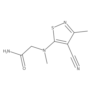 2-[(4-Cyano-3-methyl-1,2-thiazol-5-yl)(methyl)amino]acetamide结构式