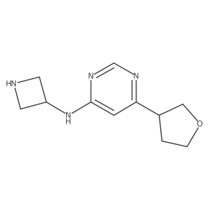 N-(azetidin-3-yl)-6-(oxolan-3-yl)pyrimidin-4-amine结构式