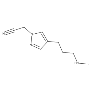 2-(4-(3-(Methylamino)propyl)-1H-pyrazol-1-yl)acetonitrile结构式