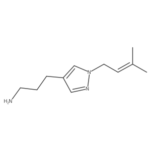 3-(1-(3-Methylbut-2-en-1-yl)-1H-pyrazol-4-yl)propan-1-amine Structure