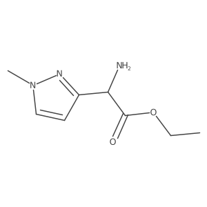 Ethyl 2-amino-2-(1-methylpyrazol-3-yl)acetate结构式