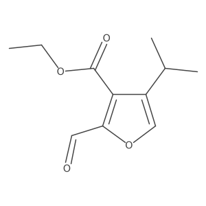 Ethyl 2-formyl-4-(propan-2-yl)furan-3-carboxylate结构式