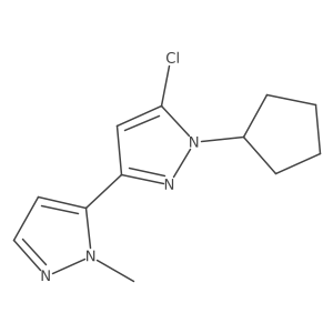 5-chloro-1-cyclopentyl-3-(1-methyl-1H-pyrazol-5-yl)-1H-pyrazole结构式