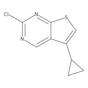 2-Chloro-5-cyclopropylthieno[2,3-d]pyrimidine结构式