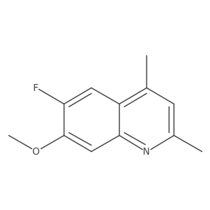 6-Fluoro-7-methoxy-2,4-dimethylquinoline结构式