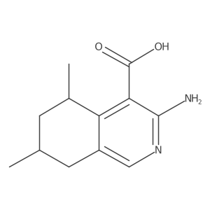 3-Amino-5,7-dimethyl-5,6,7,8-tetrahydroisoquinoline-4-carboxylic acid结构式