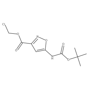 Chloromethyl 5-{[(tert-butoxy)carbonyl]amino}-1,2-oxazole-3-carboxylate结构式