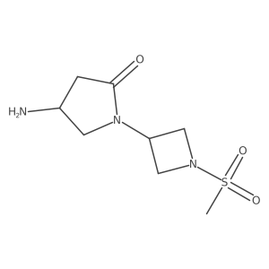 4-Amino-1-(1-methanesulfonylazetidin-3-yl)pyrrolidin-2-one结构式