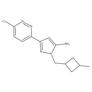 3-(6-chloropyridazin-3-yl)-1-[(3-methylcyclobutyl)methyl]-1H-pyrazol-5-amine Structure