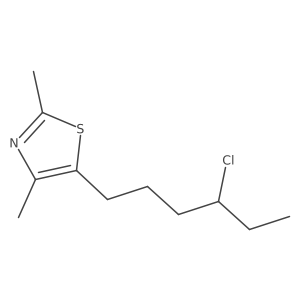 Thiazole, 5-(4-chlorohexyl)-2,4-dimethyl- Structure