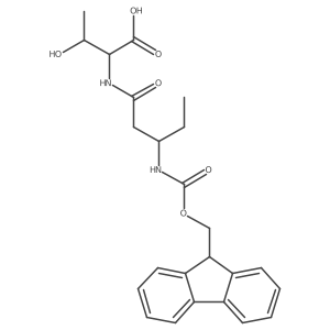 (2S,3R)-2-[(3R)-3-({[(9H-fluoren-9-yl)methoxy]carbonyl}amino)pentanamido]-3-hydroxybutanoic acid Structure