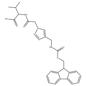 (2R)-2-(2-{4-[({[(9H-fluoren-9-yl)methoxy]carbonyl}amino)methyl]-1H-1,2,3-triazol-1-yl}acetamido)-3-methylbutanoic acid Structure