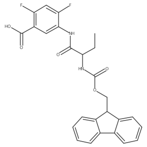 5-[(2S)-2-({[(9H-fluoren-9-yl)methoxy]carbonyl}amino)butanamido]-2,4-difluorobenzoic acid Structure