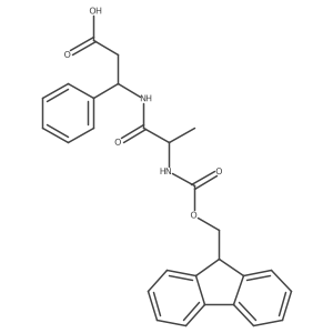 3-[(2S)-2-({[(9H-fluoren-9-yl)methoxy]carbonyl}amino)propanamido]-3-phenylpropanoic acid结构式