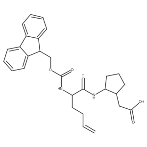 2-{2-[2-({[(9H-fluoren-9-yl)methoxy]carbonyl}amino)hex-5-enamido]cyclopentyl}acetic acid Structure